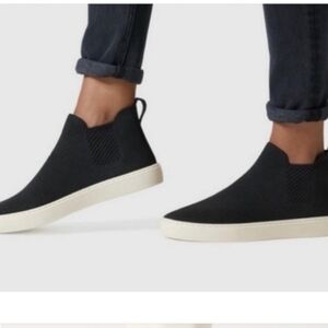 Rothy's Black Slip-On High-Top Sneakers with Cream Sole